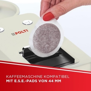 Espressor cafea Polti Coffea S15C, 0.85 L, 19 bari, compatibil E.S.E. Pads, crem - Img 2