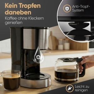Espressor cafea ProfiCook PC KA 1330, 12-14 cesti, 800W, inox - Img 3