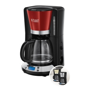 Espressor cafea Russell Hobbs 24031-56, 10 cesti, 1100W, rosu