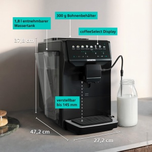 Espressor cafea Siemens EQ500 iAroma, 8 bauturi, negru - Img 8