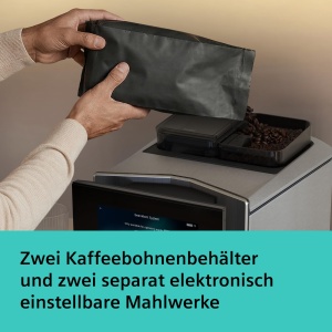 Espressor cafea Siemens EQ900, 2 recipiente pentru boabe, display tactil 6.8, argintiu - Img 3