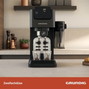 Espressor Grundig KSM 6430 20 Bar Touchscreen Rezervor lapte integrat Dark InoxNegru - Img 3