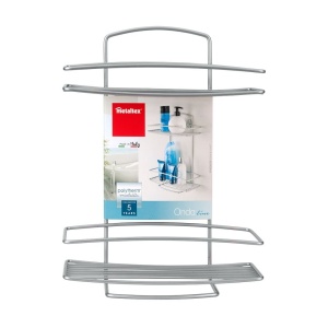 Etajera Metaltex Onda 460002 din metal 2 niveluri 26x11x35cm - Img 5