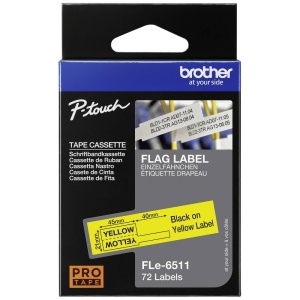 Eticheta Brother FLe-6511, negrugalben, pentru identificare cabluri
