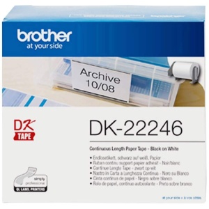 Etichete Autoadezive Brother DK-22246, 103 mm, 30,48 m, Alb cu Negru - Img 3