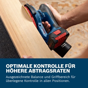 Excentric cu bateria Bosch GEX 18V-150-3, 18V, Ergonomie excelenta, 3 mm oscilatie - Img 3
