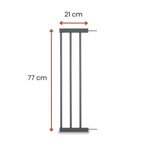 Extensie 21 cm hauck pentru Protectie Copii Gri Inchis Compatibila cu Porti si Bariere Trepte - Img 2