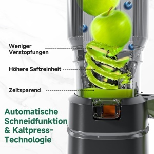 Extractor de suc AMZCHEF, 150 mm, motor 250 W, capacitate 2 litri - Img 8