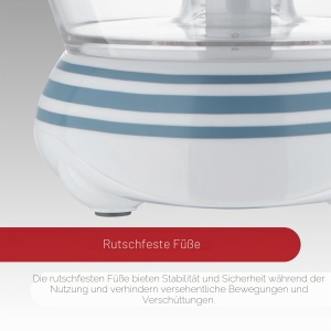 Extractor de suc Bergner NOIA 40W 1.2L cu motor automat si container transparent, albastru-alb - Img 5