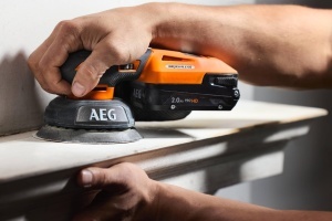 Exzenterschleifer AEG BEX18SBL-125-0, 18 V, 125 mm, Fara acumulator - Img 2