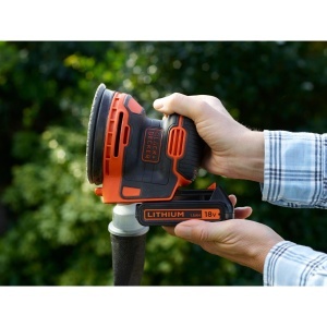 Exzenterschleifer BlackDecker BDCROS18N 18V, cu Staubfangbehalter, NegruPortocaliu - Img 6