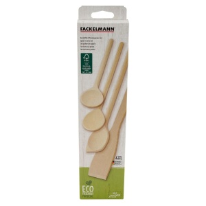 Fackelmann 31125 Set de gadgeturi de bucatarie din lemn din 4 piese, strunjitor si lingura din lemn, lemn certificat FSC, 20 cm, 25 cm, 30 cm - Img 9
