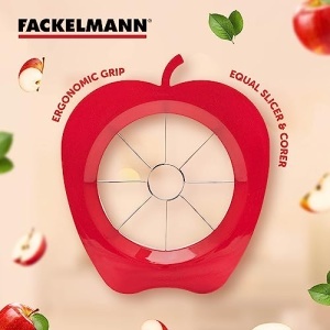 Fackelmann 42015 Taietor de Mere si Pere Otel Inoxidabil Rosu sau Verde - Img 3