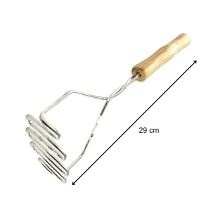 Fackelmann 521417 Presa manuala pentru cartofi si legume otel inoxidabil si lemn 29x95x55 cm - Img 3