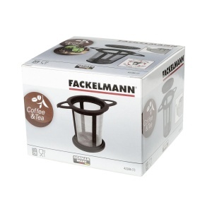 Fackelmann Dauerteefilter Filtru Ceai Din Otel Inoxidabil Cu Capac NegruArgintiu - Img 9