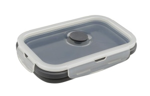 Fackelmann Lunchbox din Silikon 540ml Gri Compacta si Multifunctionala - Img 4