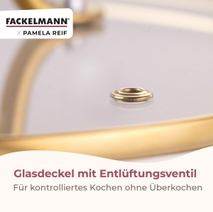 Fackelmann Oala Cu Capac 24 cm Pastel-Beige 55L Aluminiu Recycled - Img 9