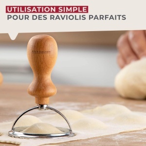 Fackelmann Ravioli Stempel Ergonomic Design Buchenholz Maner - Img 6