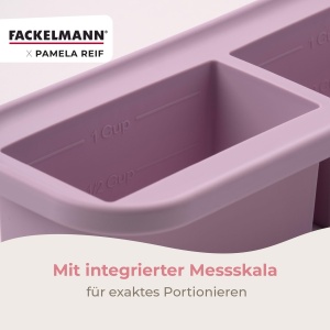 Fackelmann x Pamela Reif Set 2 Recipiente Congelare 250 ml Lavanda Silicon Rezistent - Img 6