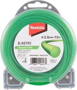 Faden de taiere Makita E-02705 2,0 mm x 15 m Nylon verde - Img 1