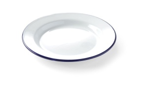 Farfurie plata HENDI cu margine albastra, 240mm, emaile rezistent