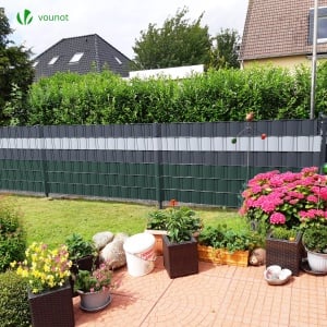Fasi de protectie VOUNOT din PVC 140m x 19cm, 80 clipsuri, culoare verde - Img 2