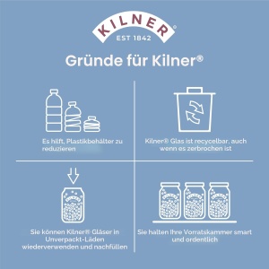 Fasul de unt Kilner, 1 litru, sticla transparenta, manual - Img 8