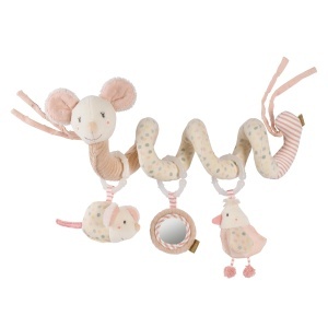 Fehn Activity-Spirala Maus 045147 Jucarie pentru Dezvoltarea Motorica cu Elemente Glow-in-the-Dark