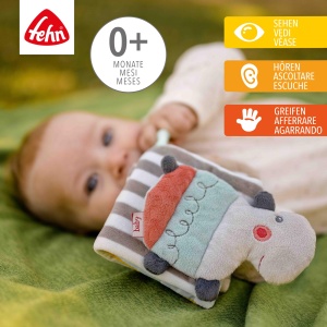 Fehn Fuhlbuch Loopy Lotta 059045 Carte din material textil pentru bebelusi cu raschetpapier si oglinda - Img 2