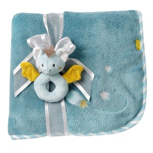 Fehn Kuscheldecke Fledermaus 100x75 cm Material moale si calduros Albastru
