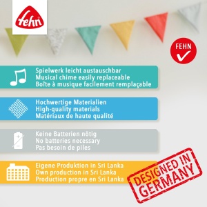Fehn Mini Spieluhr Otter 047011 Jucarie muzicala pentru bebelusi cu melodia Brahms Wiegenlied - Img 6