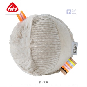 Fehn Rasselball Faultier 042351 Baby Softball cu Rassel si Material Mix - Img 5