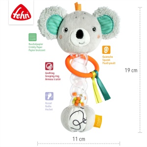 Fehn Regenmacher Koala 049053 Jucarie Motorica pentru Bebelusi 3 luni - Img 5