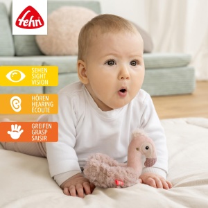 Fehn Ring-Greifling Flamingo 042245 Jucarie cu Rassel pentru Bebelusi 0 luni - Img 2