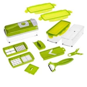 Feliator Genius Nicer Dicer Smart | 13 bucati |Feliere / Decojire / Depozitare | Mandolina | Taietor multiplu | 22,2 x 10 x 8,19 cm - Img 4