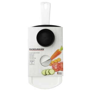 Feliator gros/subtire Fackelmann cu suport pentru resturi - feliator de legume cu lama din otel inoxidabil pe doua fete - feliator de legume de inalta calitate (culoare: alb/negru), cantitate: 1 bucata - Img 4