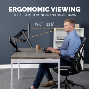 Fellowes Monitor Mount 2 monitoare de pana la 32 inchi (81,28 cm) fiecare - Brat pentru monitor seria Platinum cu arc cu gaz, porturi USB, montare cu clema sau iesire pentru cablu - negru - Img 9