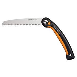 Ferastrau pliabil Fiskars Plus, pentru busteni si ramuri groase, 3 pozitii de taiere, lama cu dinti ascutiti, zimtare grosiera, lungime lama: 21 cm, negru/portocaliu, SW69, 1067553 - Img 13