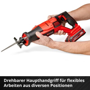 Ferastrau universal cu acumulator profesional Einhell TP-AP 18/28 Li BL-Solo Power X-Change (18 V, fara perii, inaltime de ridicare de 28 mm, 2.500 min-1, adancime de taiere lemn de 20 cm, maner rotativ, fara baterie) - Img 9