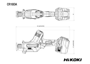Feronerie cu acumulator HiKOKI CR18DA, 18V, 13mm, LED - Img 2
