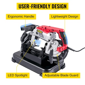 Feronerie VEVOR Bandsage 12,7 cm, 1100 W, Capacitate mare de taiere - Img 4