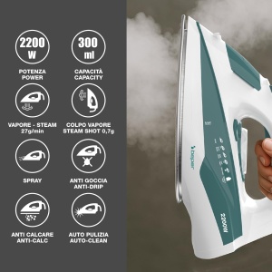 Fier de calcat Beper SteamPro 300, 2200 W, rezervor 300 ml, sistem anti-calcar - Img 2