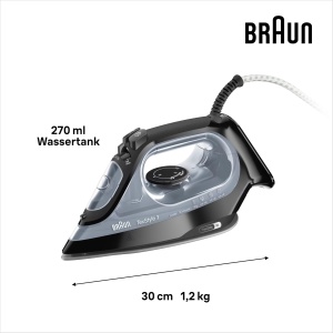 Fier de calcat Braun TexStyle 3 SI3055BK, 2400 W, negru, tehnologie FreeGlide 3D - Img 3