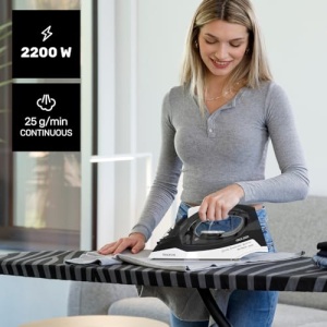 Fier de calcat Taurus Itaca 2200W Abur Vertical Anti-Calcar NegruAlbastru - Img 2