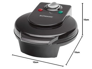 Fier de vafe Bomann(r) cu suprafete mari de copt | 18 cm | Acoperire antiaderenta | Pregatire rapida | Forma de inima de fier de vafe | Aparat de vafe | grad de bronzare reglabil la infinit | WA 5018 CB negru - Img 10