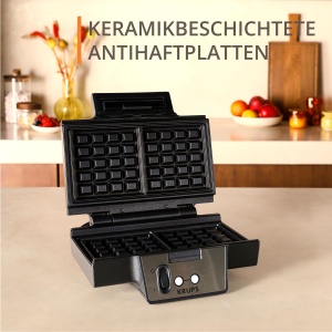 Fier de vafe Krups FDK Iconic 850 W placi antiaderente acoperite cu ceramica design iconic depozitare verticala usor de utilizat negruotel inoxidabil  - Img 4