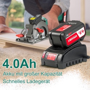 Fierastrau circular HYCHIKA 18V cu laser adancime taiere 48mm 3 panze incluse - Img 4