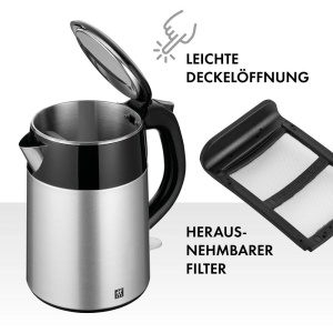 Fierbator apa ZWILLING 1,2L 1550-1850W inoxnegru - Img 4