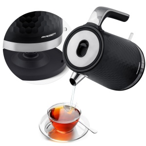Fierbator Berdsen 1,7 L 2200 W Negru Argintiu Mat - Img 3