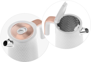 Fierbator de apa Berdsen 1,7 L 2200 W Alb Gold Mat - Img 8